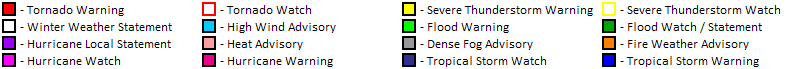 key of advisories map