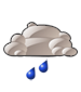 Cloudy with moderate rain Cloudy with moderate rain
