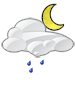 Partly cloudy with drizzle